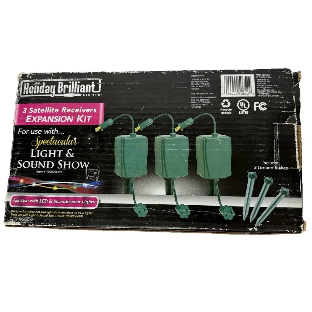 Holiday Brilliant Spectacular Light & Sound Show 3 Plug Expansion Kit TY-S-2400
